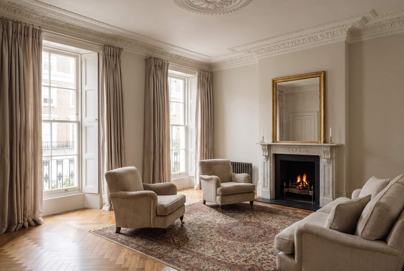A refined prime London drawing room
